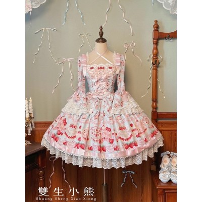 Twin Bears Sweet Strawberry Cake One Piece(5th Pre-Order/3 Colours/Full Payment Without Shipping)